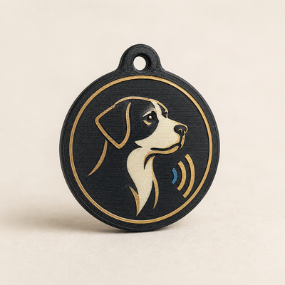 MusoTag Smart NFC personalizzato in PETG vista frontale